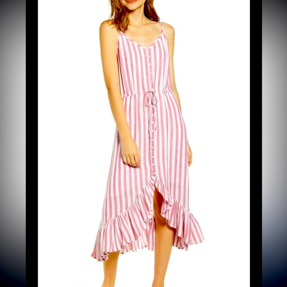 Rails Freida Striped Linen Blend Dress - Picture 1 of 7